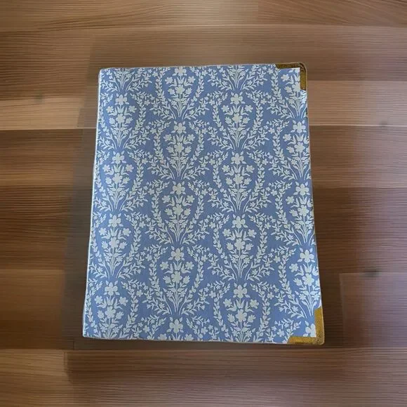 Graphique Notebook Journal Blue Floral Motif Lined Luxury Bound - Picture 1 of 11